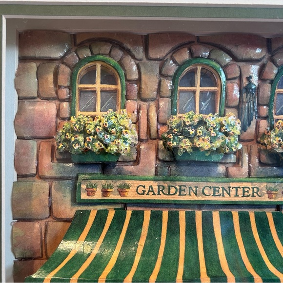 Handmade papertole GARDEN CENTER in shadow box - Picture 6 of 10